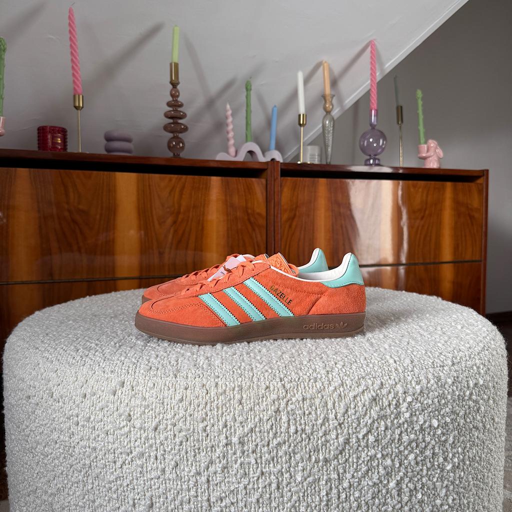ADIDAS ORIGINALS GAZELLE INDOOR Easy Orange / Clear Mint / Gum M00714