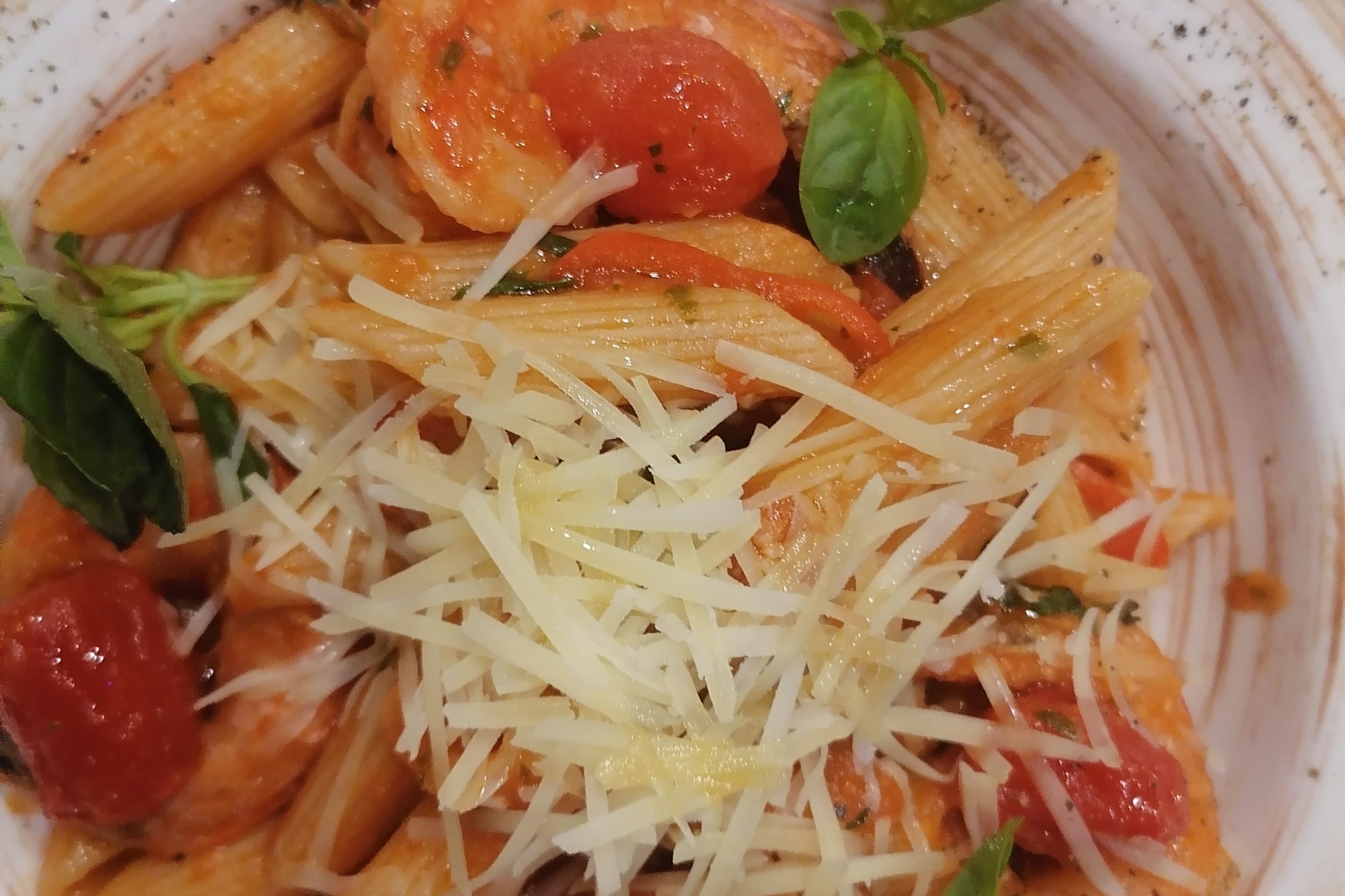 Пенне арабьято  с креветками