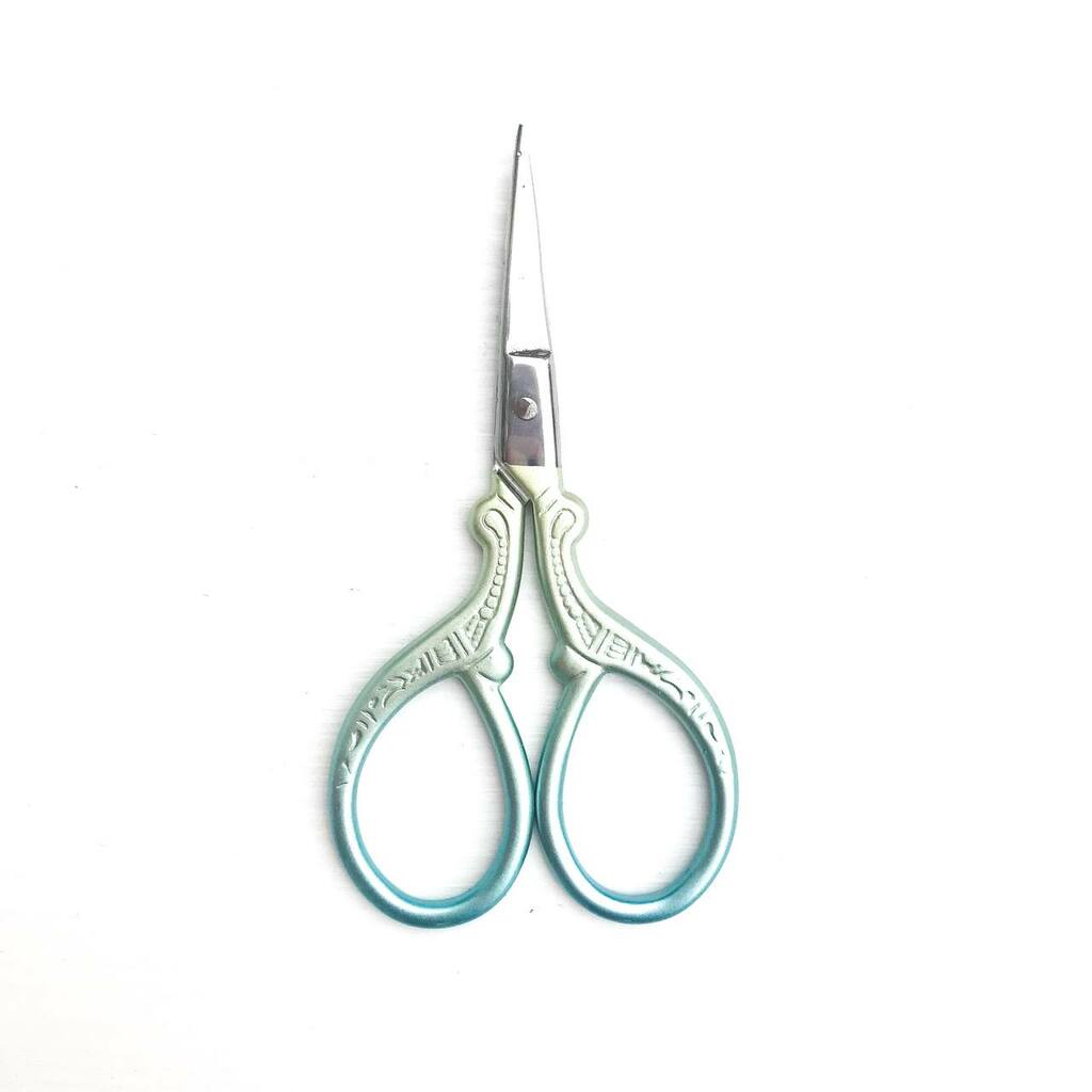 Мини-ножницы ровные #MN0004 - Белые/Голубые