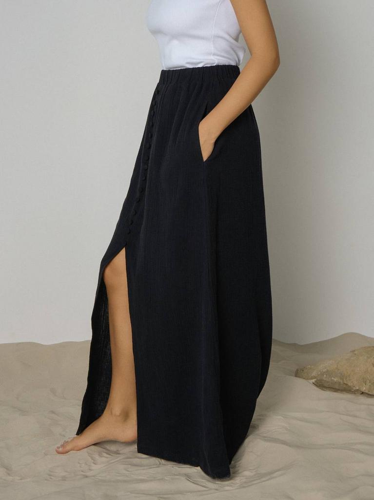 Юбка из муслина с пуговицами