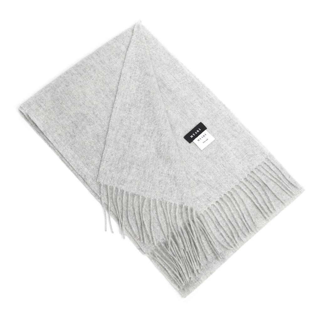 Шарф из 100% монгольского кашемира/светло-серый меланж