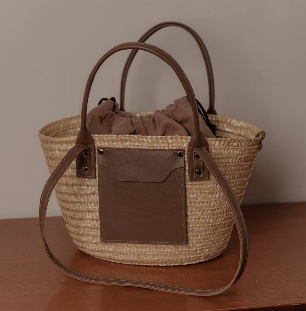 Сумка-корзина мини LUKOSHKO/молочный шоколад