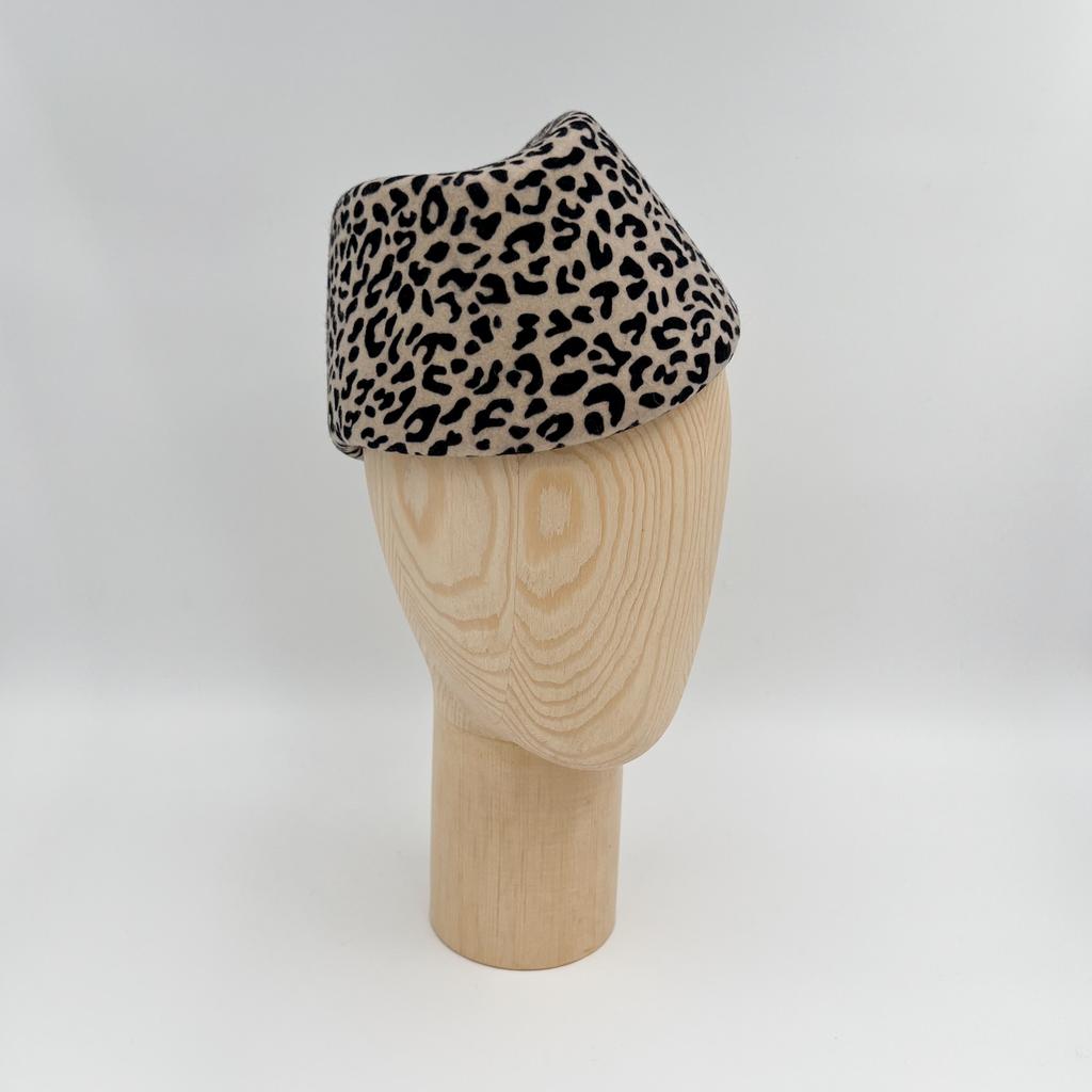 Пилотка из фетра ручной работы/леопард