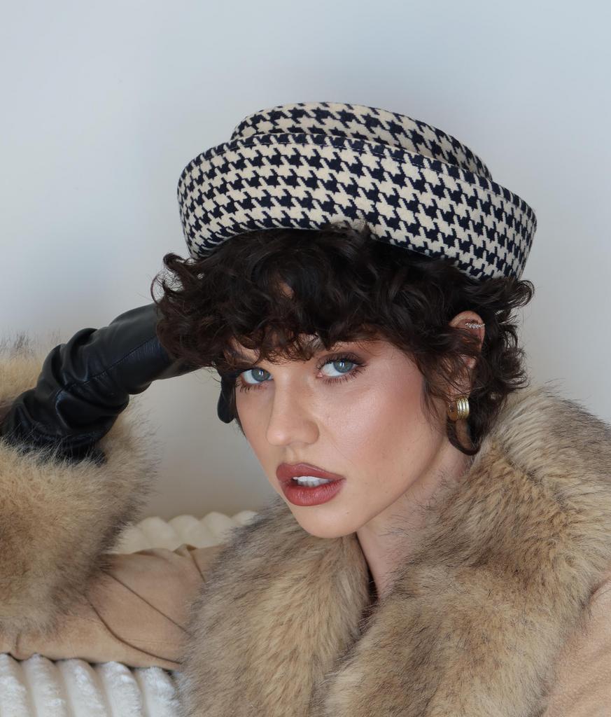 Шляпка 2 в 1 «БРЕТОН»-«BRETON»/гусиная лапка