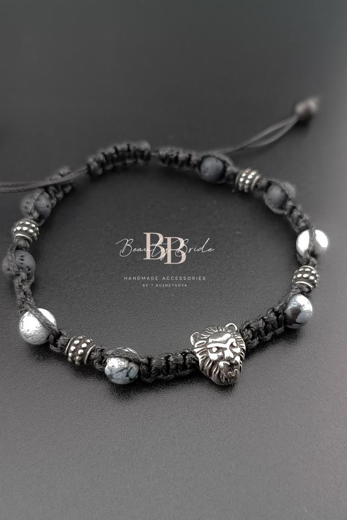 Мужской браслет " Лев"