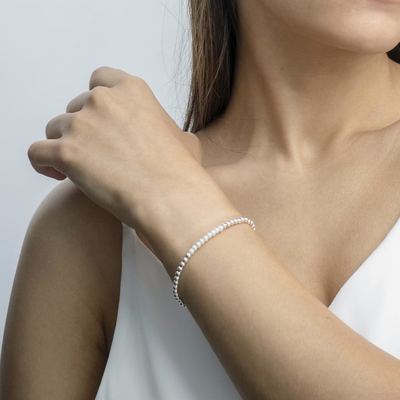 Браслет "Similarity" серебряный гематит