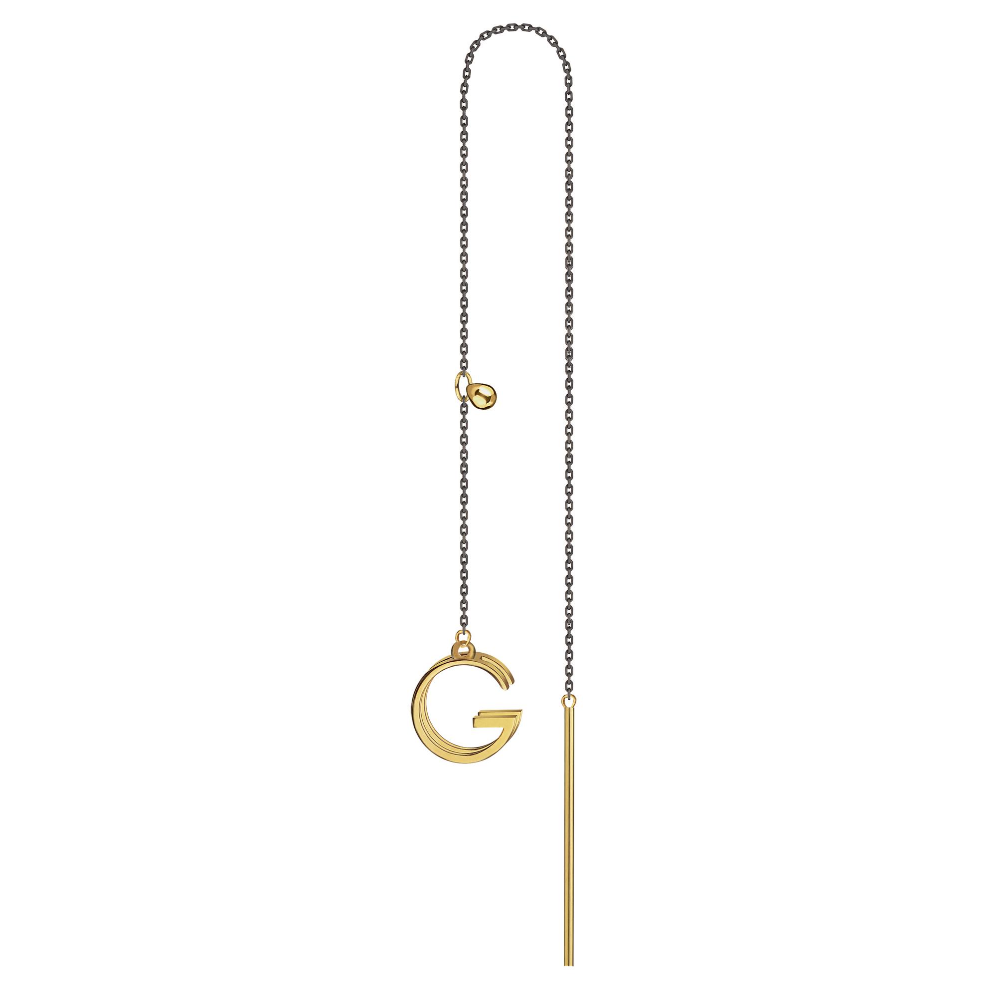 Моносерьга  G Gold Drop   Set Box