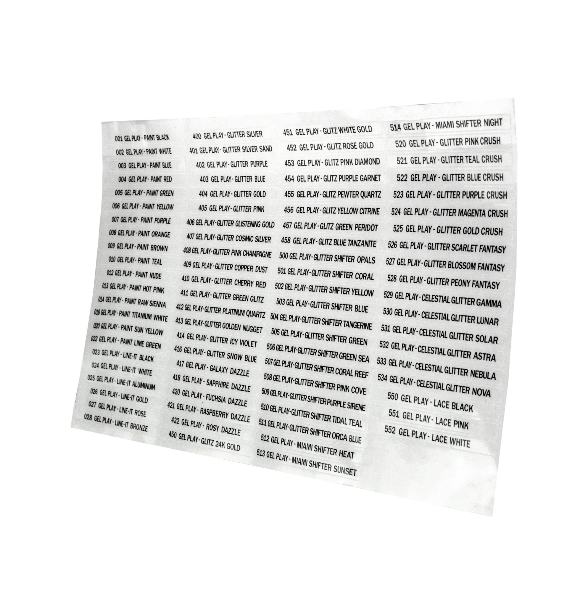 Наклейки на типсы (все цвета Gel Play Dazzle, Glitz, Crush, Lace)