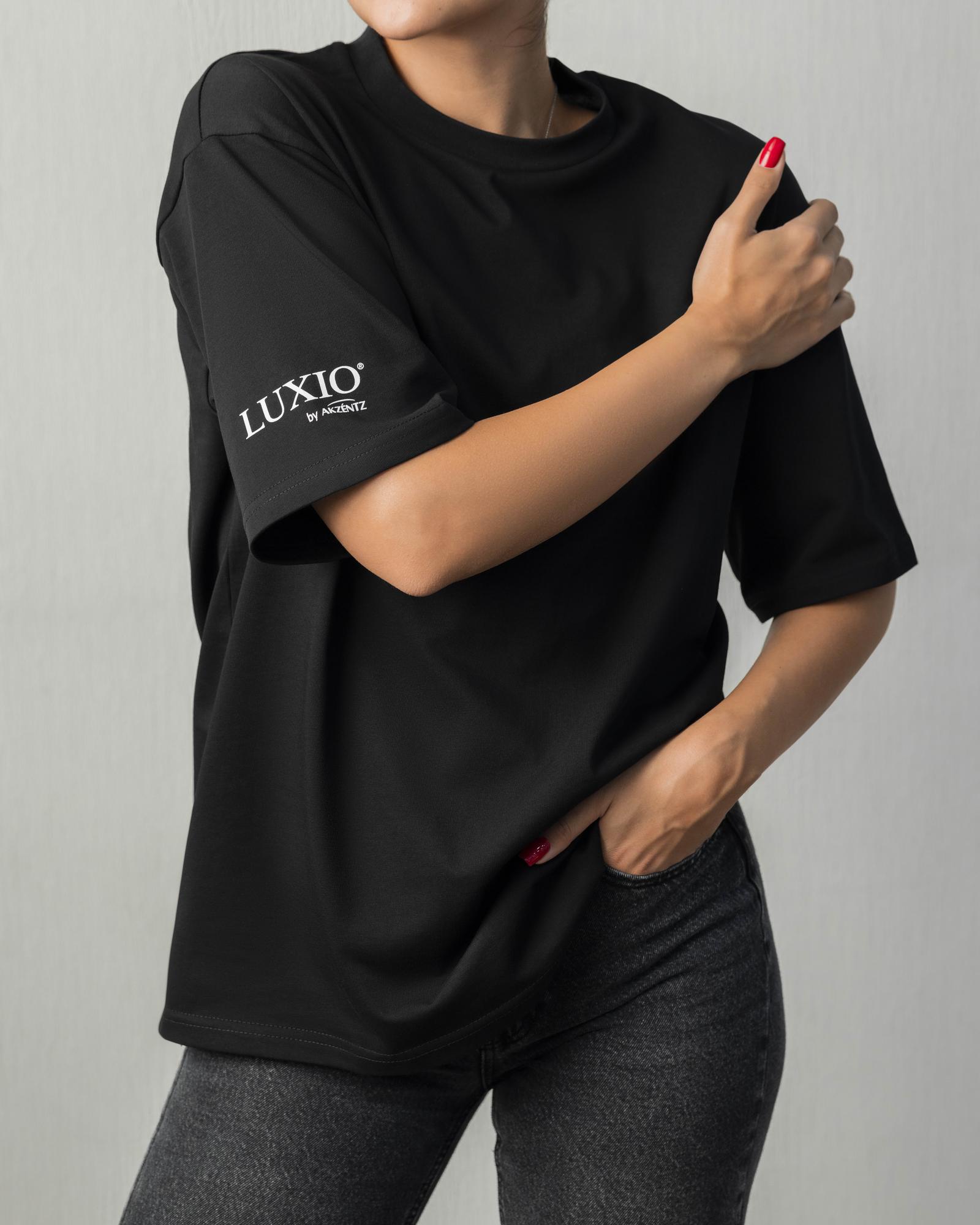 Футболка черная  LUXIO OVER SIZE Премиум