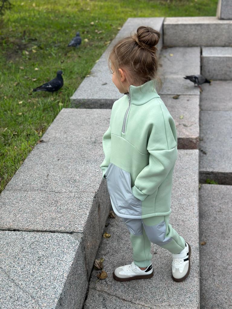 Костюм трикотажный с начесом оливка