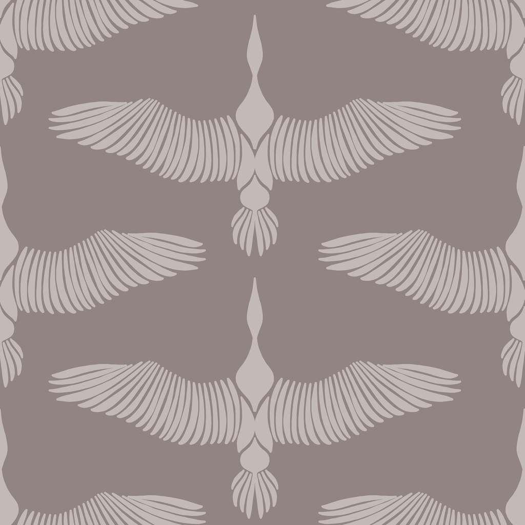 Birds grey образец ткани