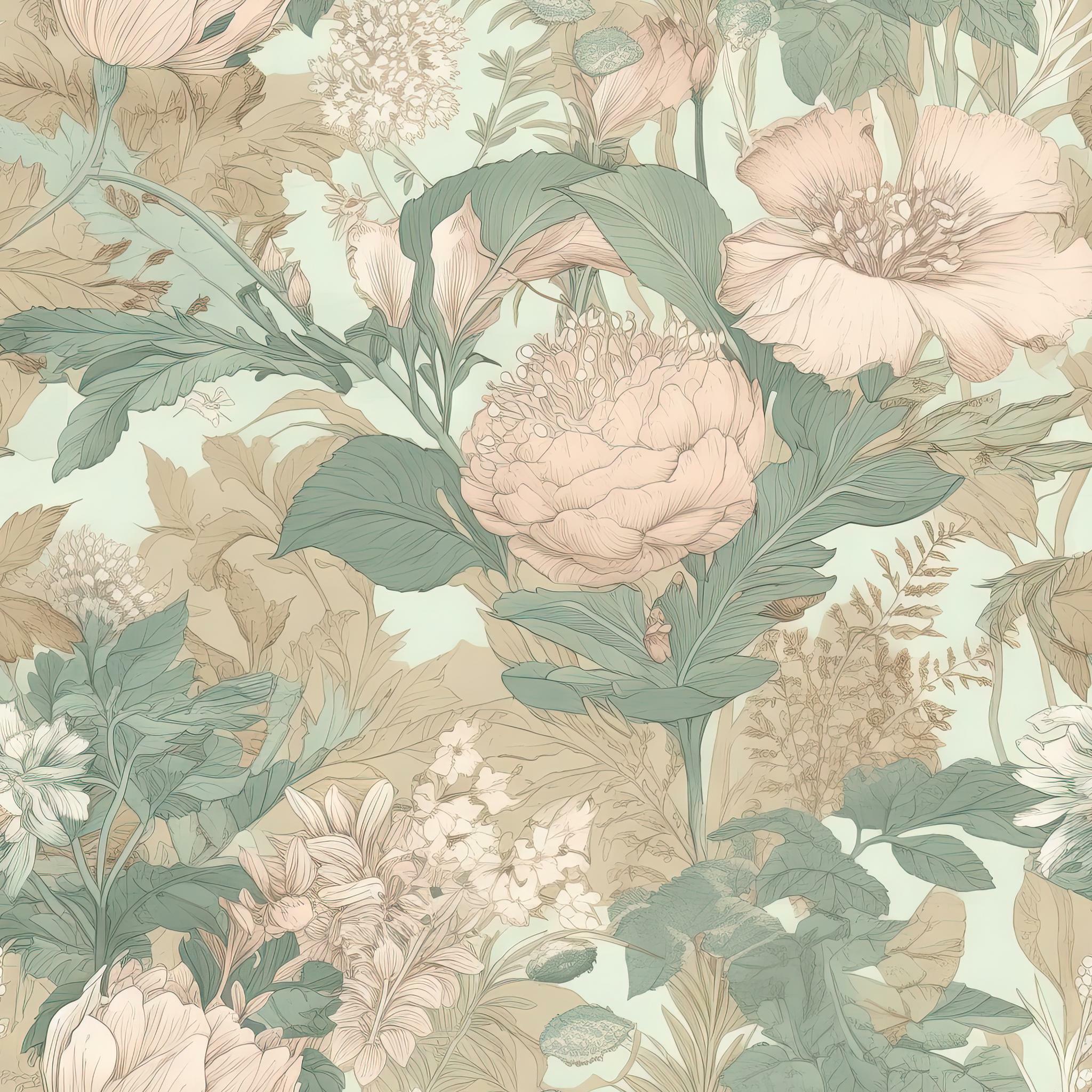 Retro flower 2 образец ткани