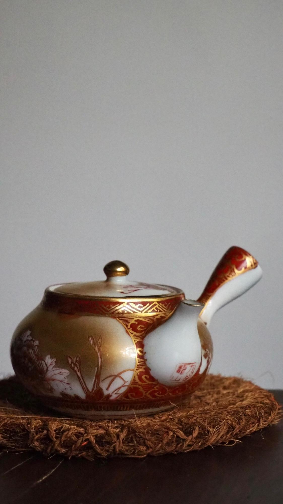 Японский винтажный чайник "Кутани Рюзан"