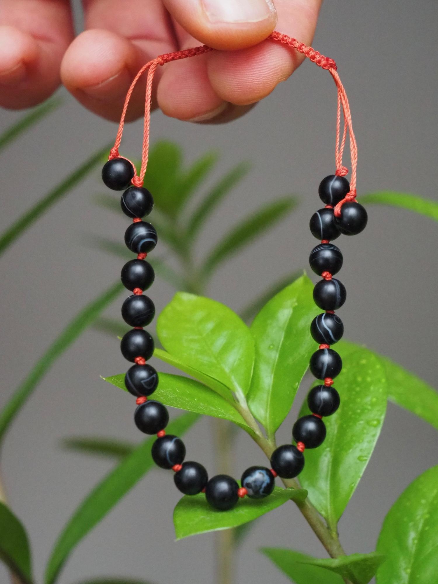 Браслет из глазкового агата / винтаж