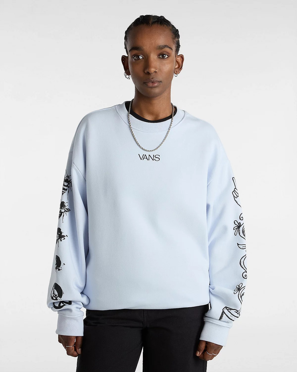 СВИТШОТ PEACE OS CREW HALOGEN BLUE