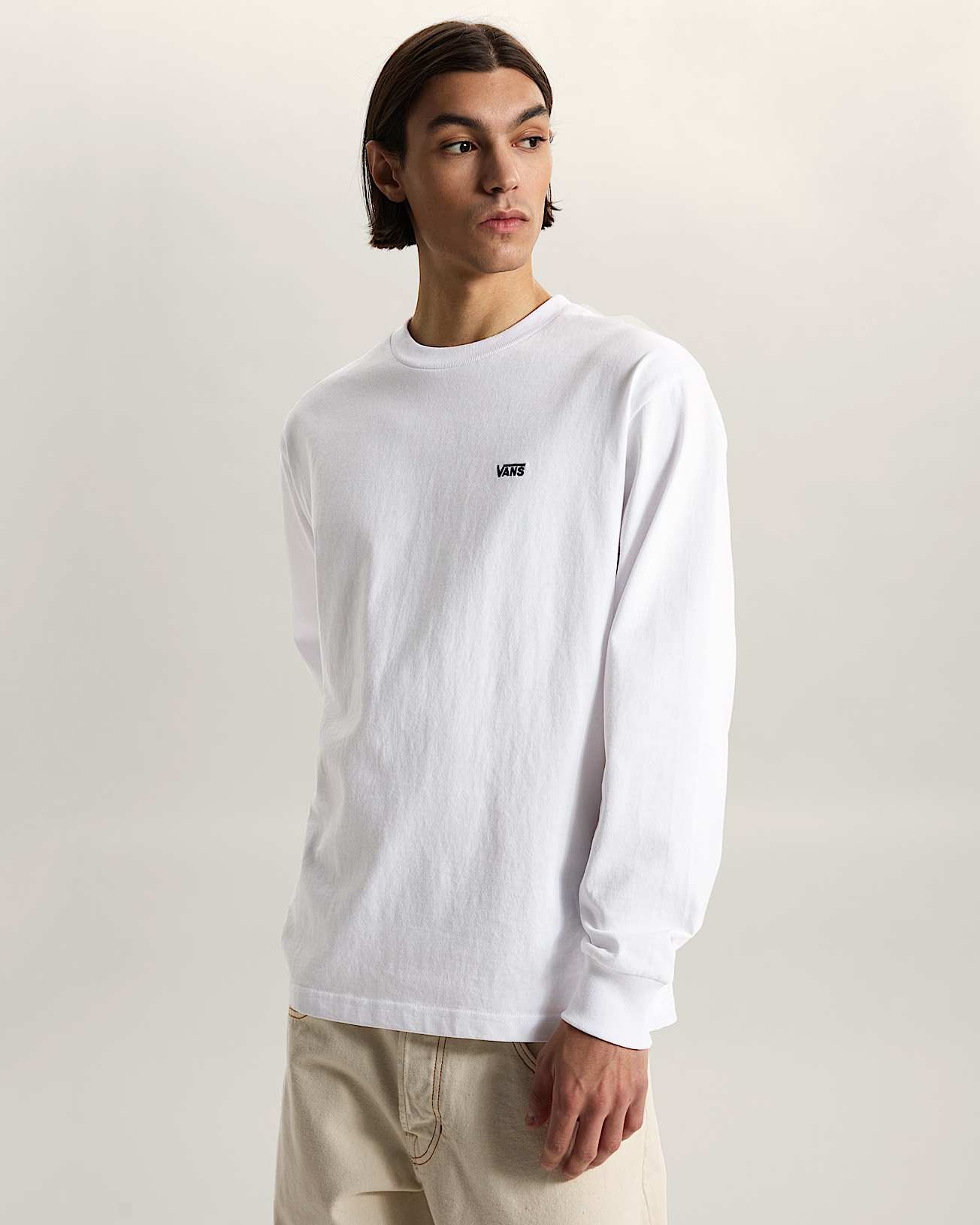 ЛОНГСЛИВ МУЖ. LEFT CHEST II LOOSE LS WHITE