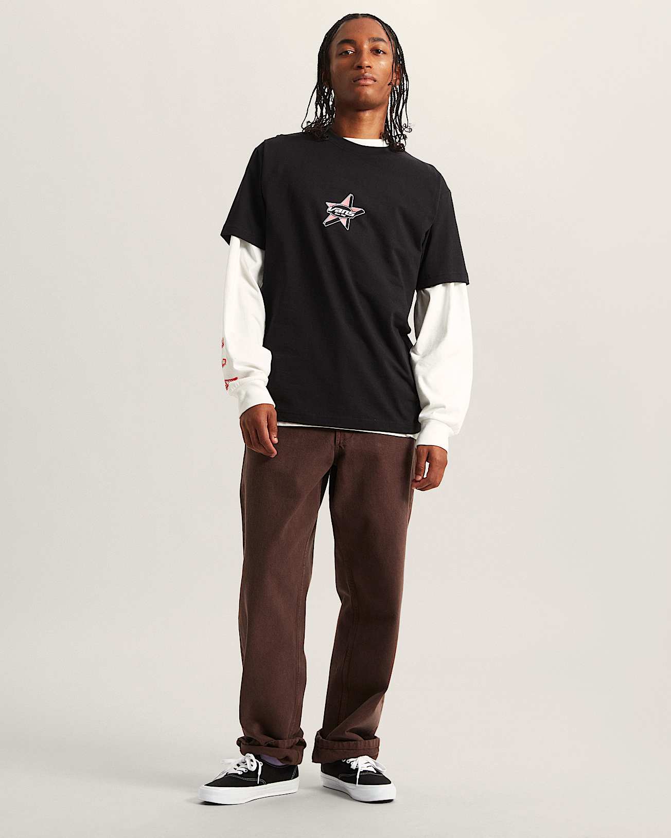 БРЮКИ CHECK-5 LOOSE DENIM PANT DARK BROWN