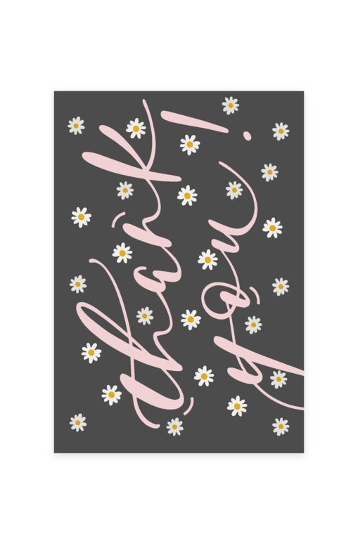 Открытка "Thank you / Grey"