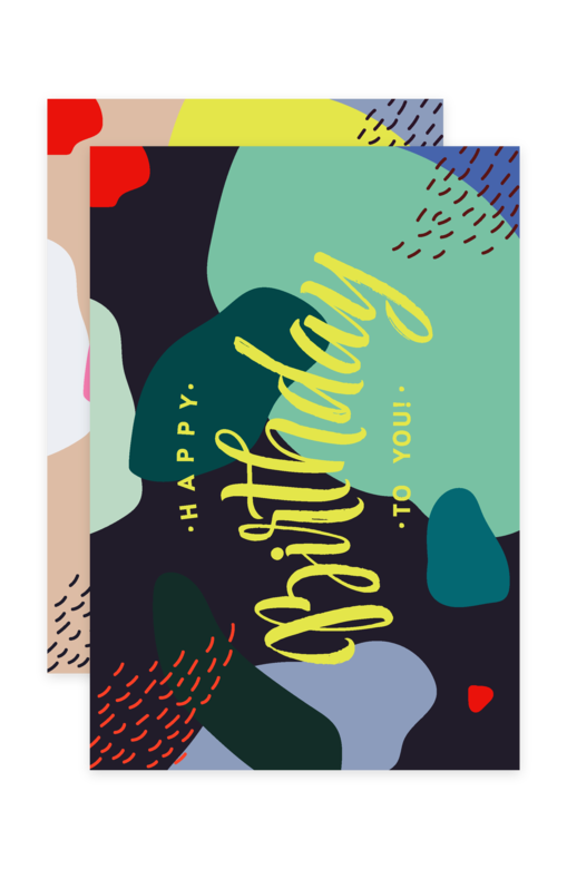 Открытка "Happy Birthday / Dark"