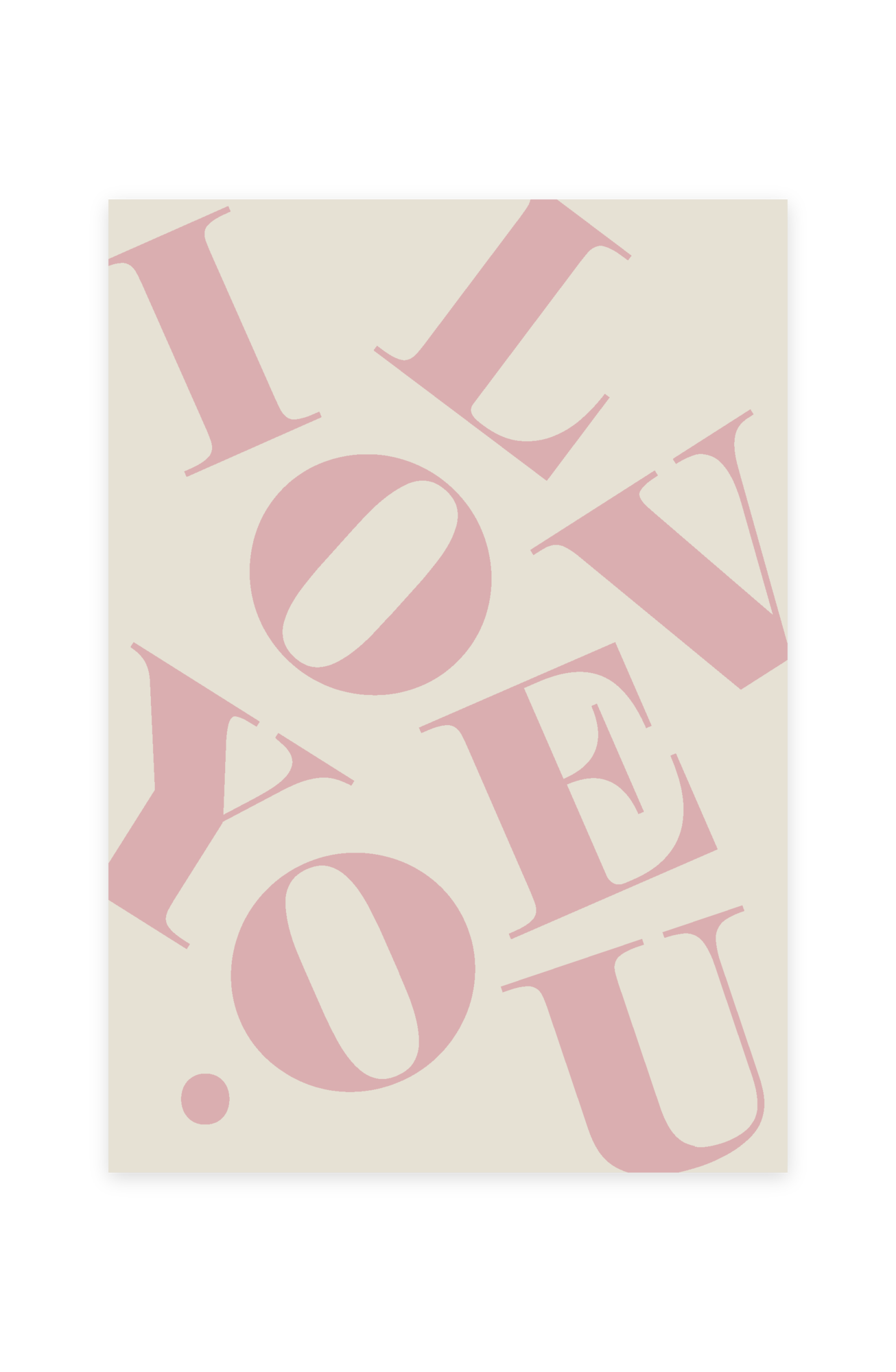 Открытка "LOVE Pink"