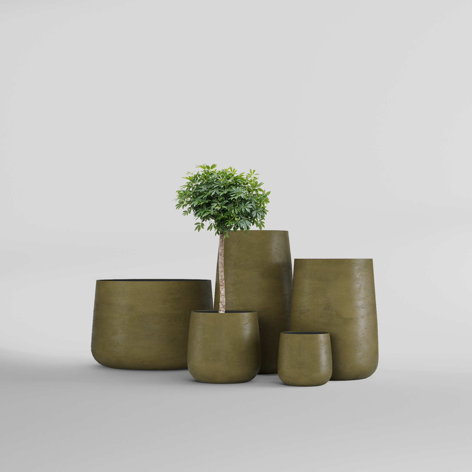 КАШПО CONE D32 H36 AVOCADO GREEN