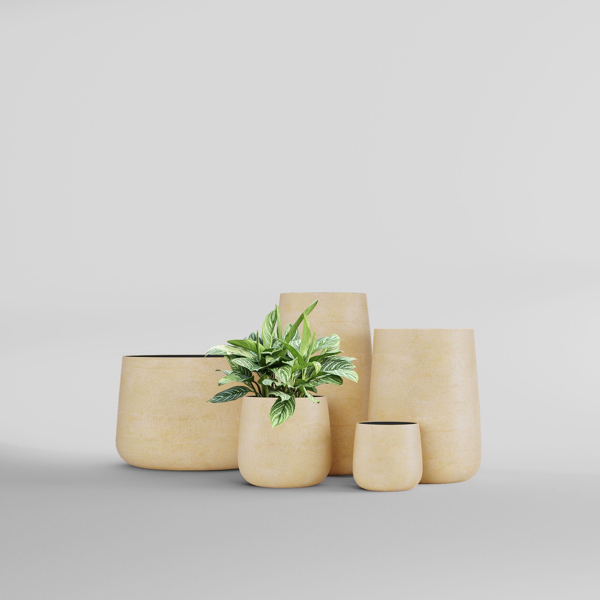 КАШПО CONE D32 H36 LEMON CLAY