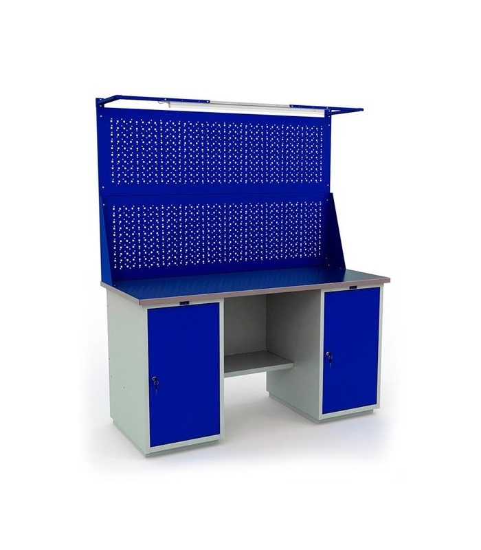 Верстак Profi 866x1600x700 (тумба WD-1 + тумба WD-1 + 2 Экрана 1600 + Свет)