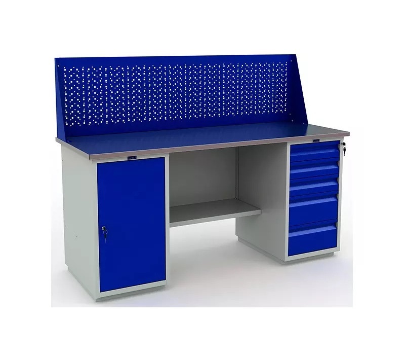 Верстак Profi 866x1800x700 (тумба WD-1 + тумба WD-5 + Экран 1800)