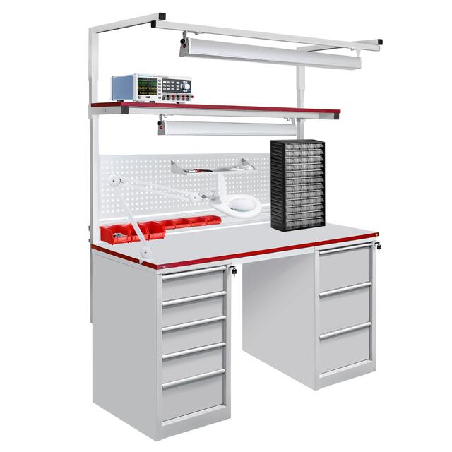 Стол промышленный с 2 тумбами СП-ТТ