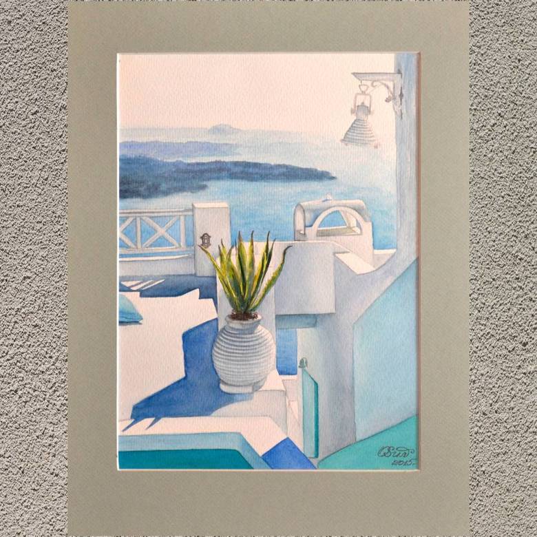 "Санторини. Вид с балкона" № 227