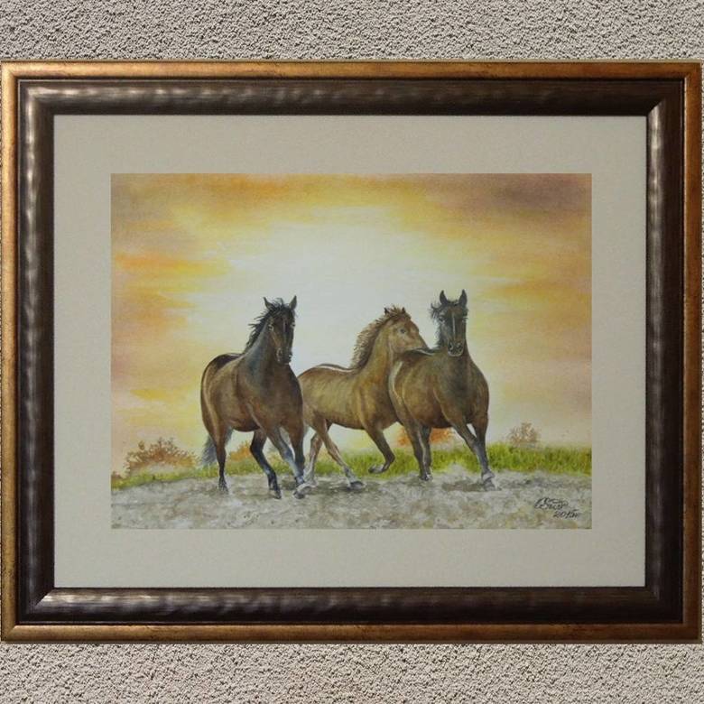 Три коня на закате № 232