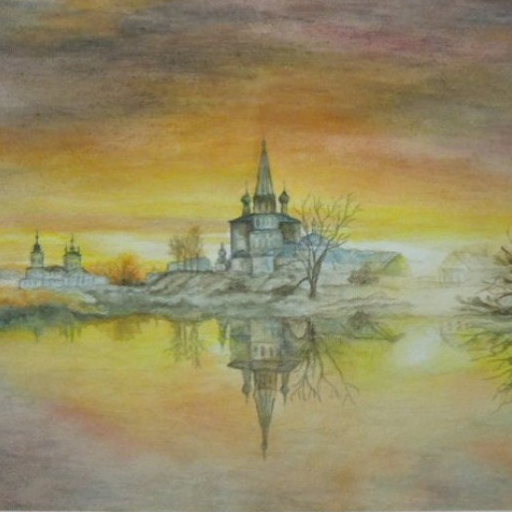 Рассвет над р.Теза. Ивановская обл № 225