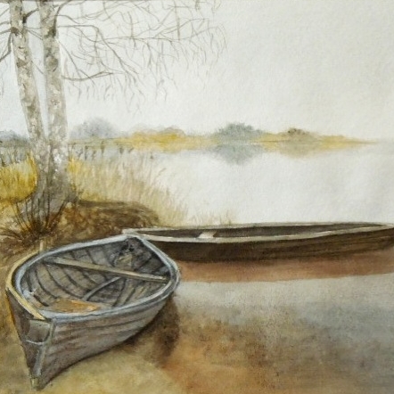 Две лодки у берега № 251