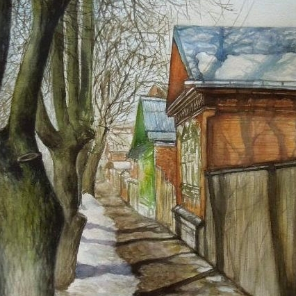 Звенигород, весна на ул. Почтовая 2005г  № 274