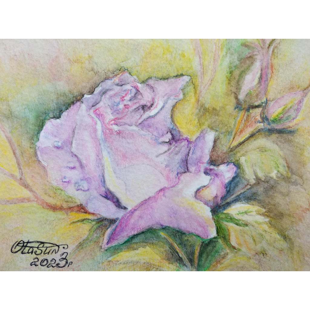 "Акварельная роза" № 340