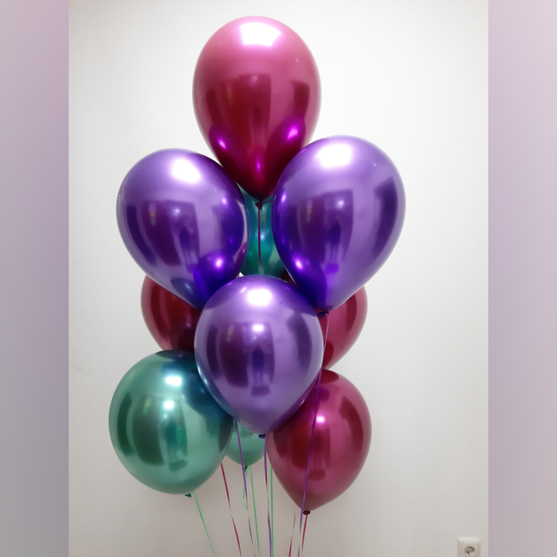 Букеты с хром шарами