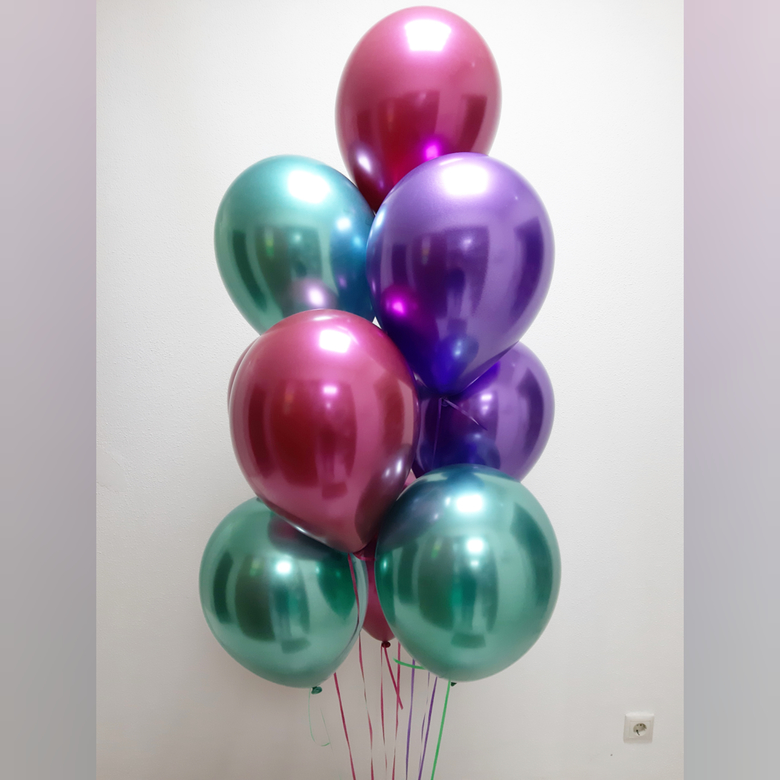 Букеты с хром шарами