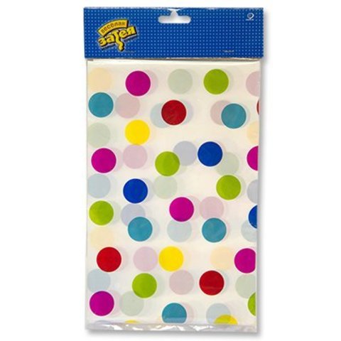 Скатерть п/э Горошек мульти 130х180 см/G