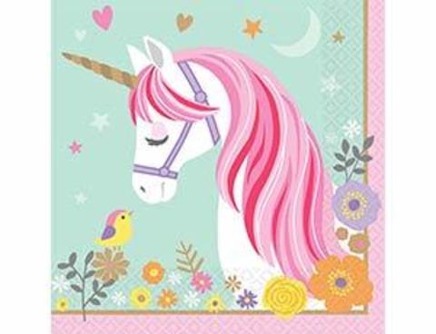 Салфетка Единорог Нежный 33см 16шт/А