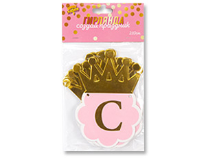 Гирлянда С ДР Корона золотая 210см/G