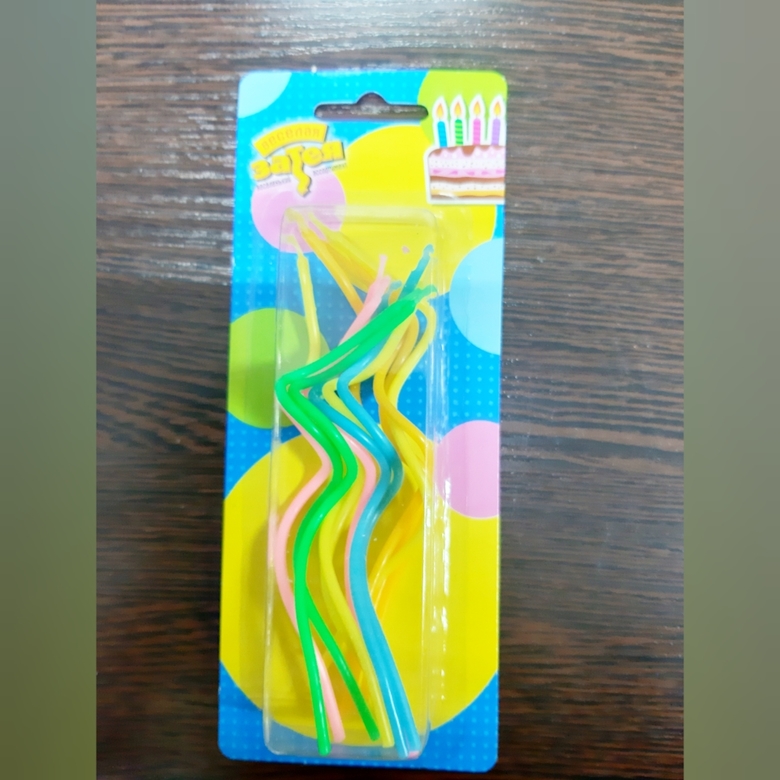 Свечи д/торта Спираль 13см 12шт/V