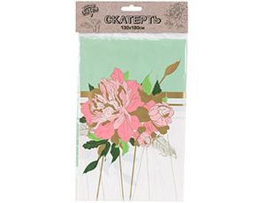 Скатерть п/э Пионы 130х180см/G