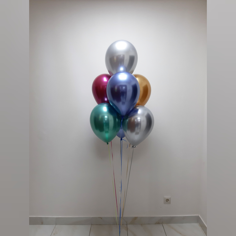 Букет №2 из 7 хром шаров