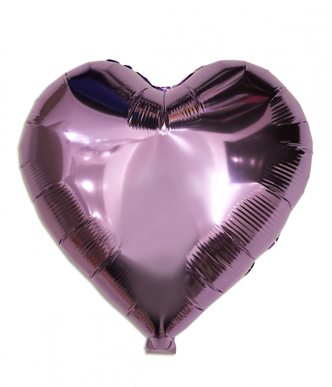 А Б/РИС СЕРДЦЕ 18" металлик  Lilac