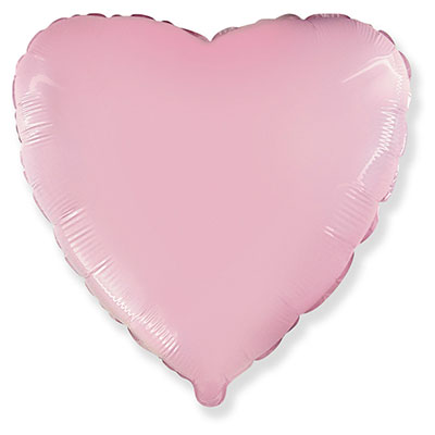 А Б/РИС СЕРДЦЕ 18" Пастель Pearl Pink