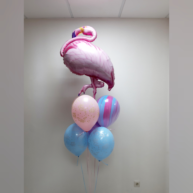Фламинго и 5 шаров