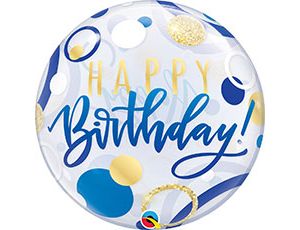 П BUBBLE 22" HB Круги сине-золотые