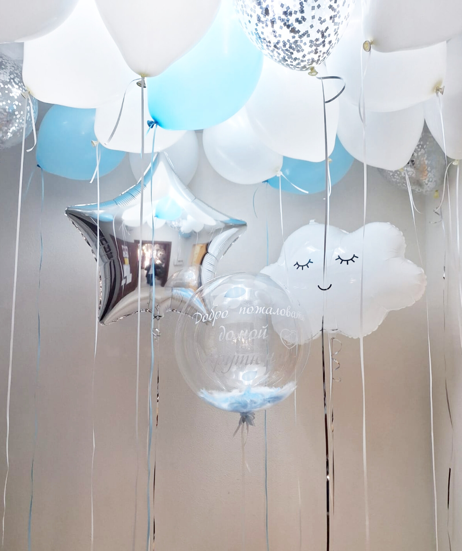 Шары на выписку мальчика