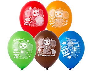 Шар с рисунком 14" С ДР Чебурашка