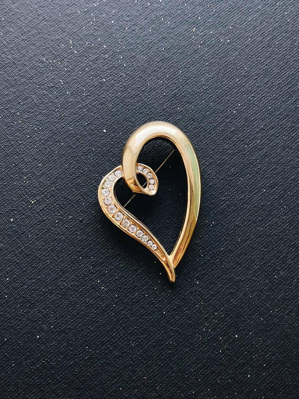 Винтажная брошь Сердце